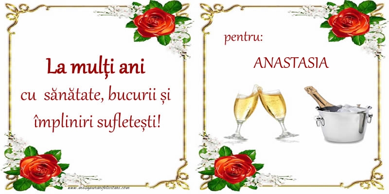 Cu Drag Si Dor La Multi Ani Anastasia In 2020 Happy Birthday Rose Happy Birthday Nicole Happy Birthday Ecard