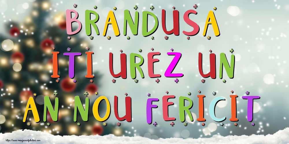 Felicitari de Anul Nou | Brandusa, iti urez un An Nou Fericit!