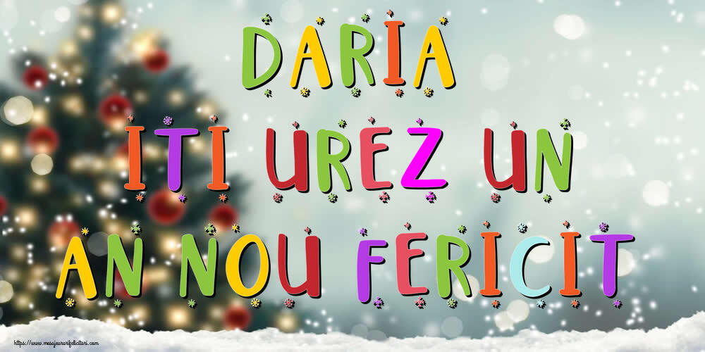 Felicitari de Anul Nou | Daria, iti urez un An Nou Fericit!