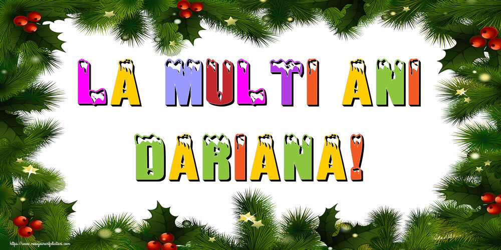 Felicitari de Anul Nou | La multi ani Dariana!