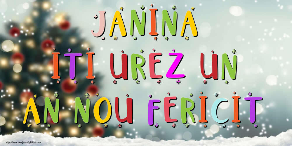 Felicitari de Anul Nou | Janina, iti urez un An Nou Fericit!