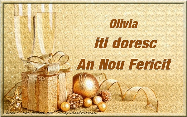  Felicitari de Anul Nou | Olivia iti urez un An Nou Fericit