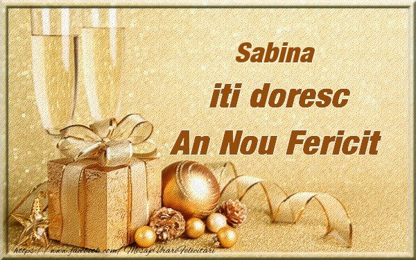 Felicitari de Anul Nou | Sabina iti urez un An Nou Fericit