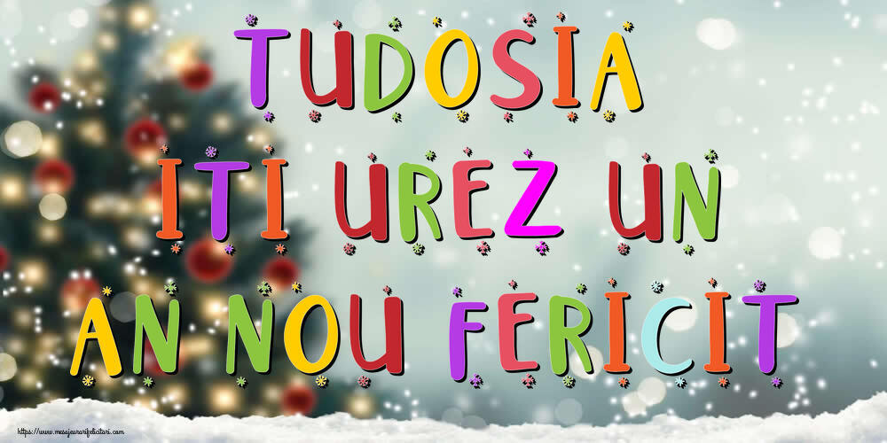 Felicitari de Anul Nou | Tudosia, iti urez un An Nou Fericit!