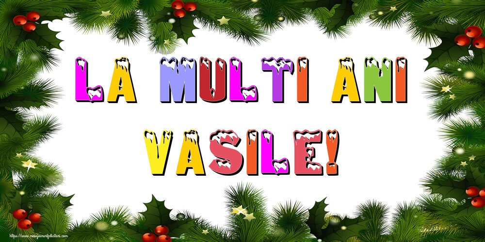 Felicitari de Anul Nou | La multi ani Vasile!